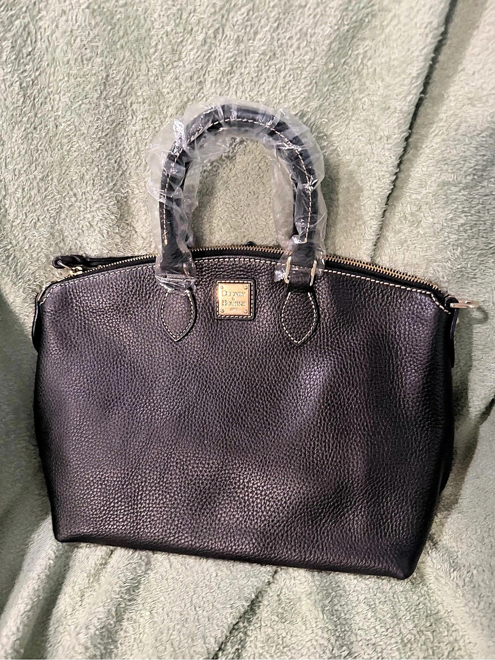 Dooney & Bourke Pebble Grain Black Satchel Bag